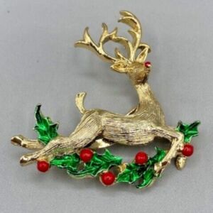 Vintage Reindeer Pin Brooch
